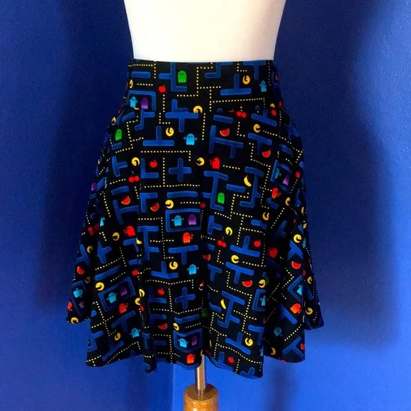 Retrolicious Pac-Man Retro Atari Arcade Game Video Game skirt 🍒 👻 🍌🍉 - Picture 2 of 14